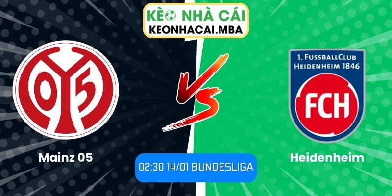 Soi Kèo Mainz 05 Vs Heidenheim (02:30 14/01, Bundesliga) 1 Soi kèo Mainz 05 vs Heidenheim