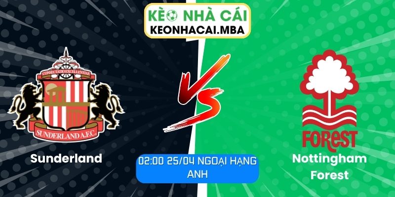 Soi kèo Sunderland vs Nottingham Forest (02:00 25/04, Ngoại hạng Anh) 1 Sunderland vs Nottingham Forest