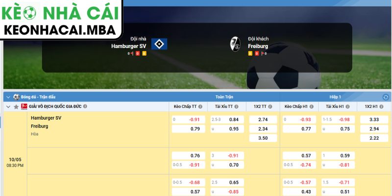 Soi kèo Hamburger SV vs Freiburg (20:30 10/05, Bundesliga) 4 Dự đoán kết quả trận Hamburger SV và Freiburg (20:30 10/05, Bundesliga)